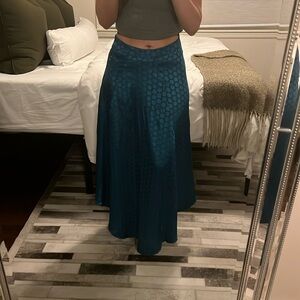 Asymmetrical silk skirt